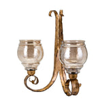 Hadara Antiqued Gold Wall Sconce