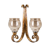 Hadara Antiqued Gold Wall Sconce