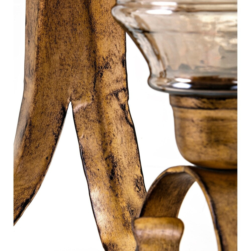 Hadara Antiqued Gold Wall Sconce