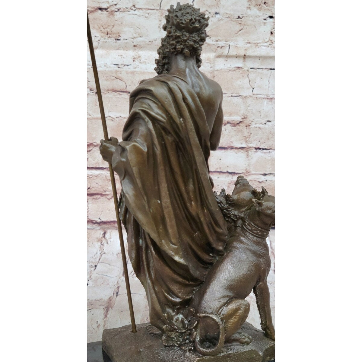 Hades Pluto Cerberus 3 Headed Imitative Dog Bronze Metal Statue Sculpture Greek Mythology