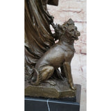 Hades Pluto Cerberus 3 Headed Imitative Dog Bronze Metal Statue Sculpture Greek Mythology