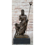 Hades Pluto Cerberus 3 Headed Imitative Dog Bronze Metal Statue Sculpture Greek Mythology