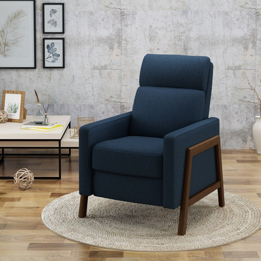 Hadrian Mid Century Modern Fabric Recliner by Christopher Knight Home