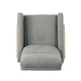 Hadrian Mid Century Modern Fabric Recliner by Christopher Knight Home