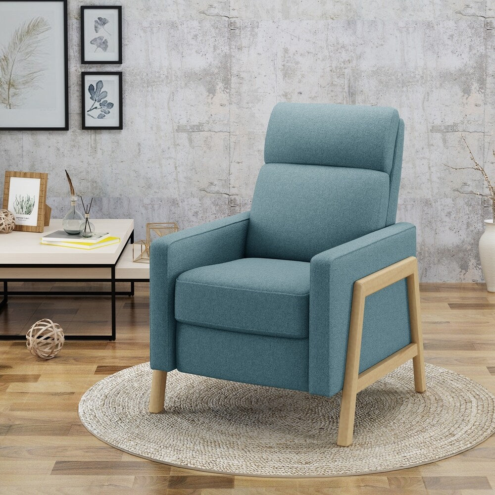 Hadrian Mid Century Modern Fabric Recliner by Christopher Knight Home