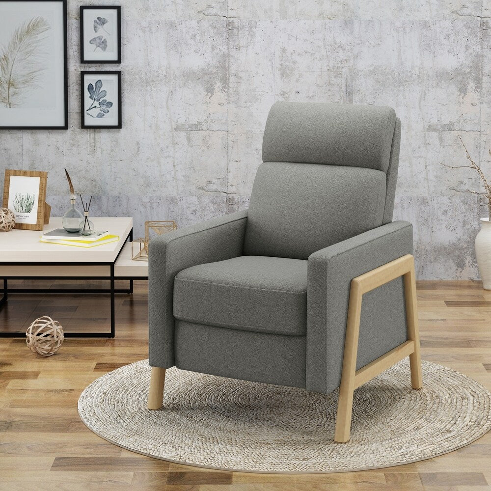 Hadrian Mid Century Modern Fabric Recliner by Christopher Knight Home