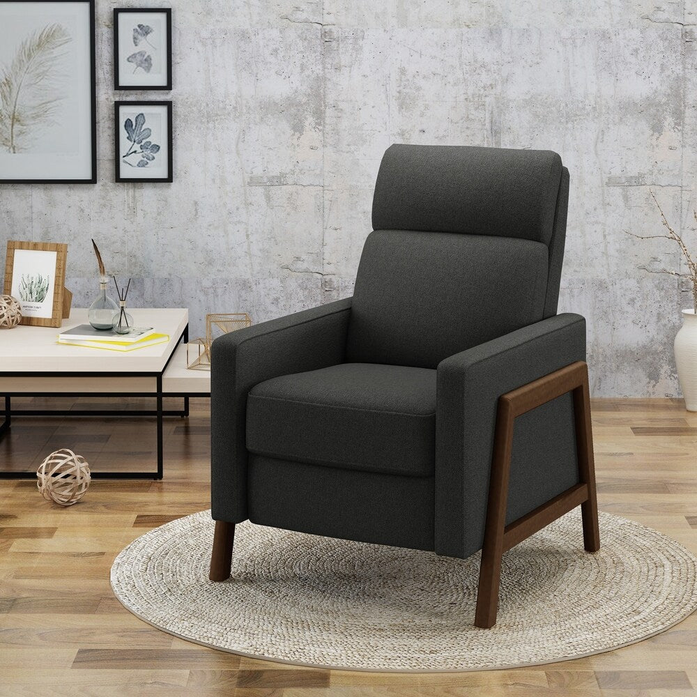 Hadrian Mid Century Modern Fabric Recliner by Christopher Knight Home