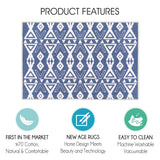 Sussexhome Heavy Duty Ultra Thin Non Slip Washable Cotton Indoor Rug - 2' x 3'