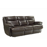 Haley Brown Leather Reclining Sofa