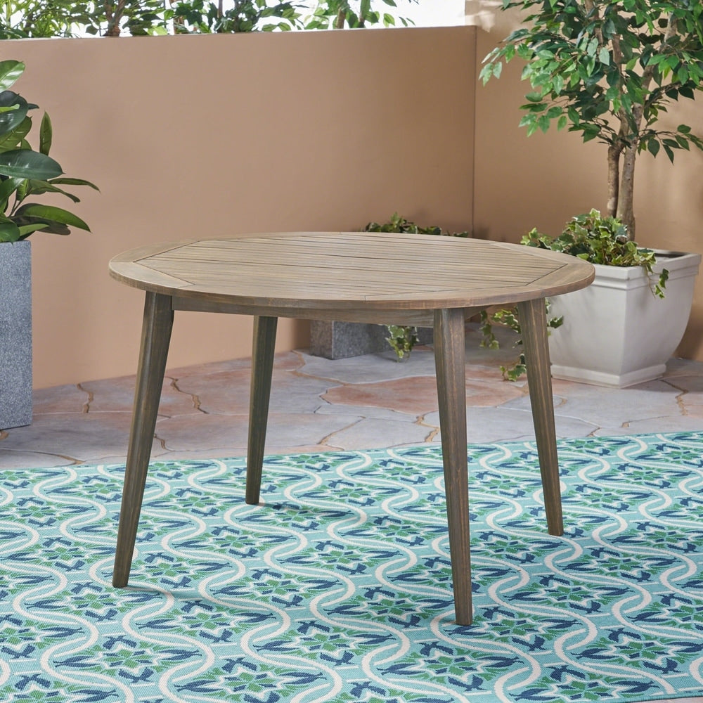Haley Outdoor 5 Piece Wood and Wicker Dining Set by Christopher Knight Home