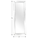 Halifax Long Beveled Edge Freestanding Mirror - Clear