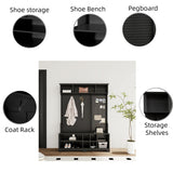Hall Tree Entryway Bench with Shoe Bench