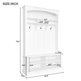 Hall Tree with Bench and Shoe Storage