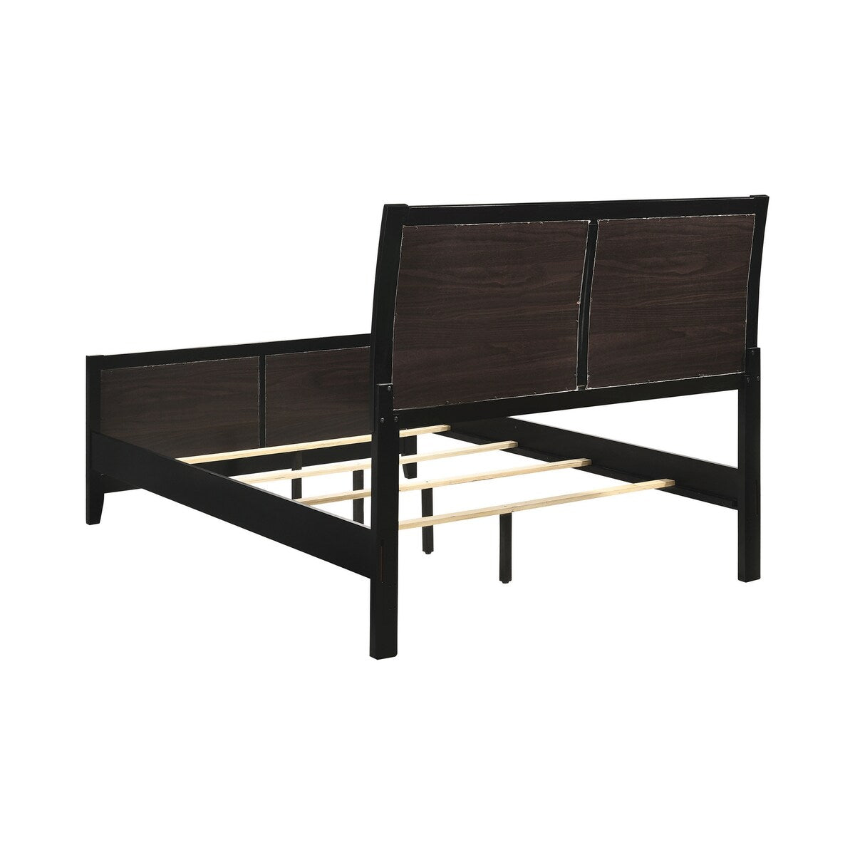 Halliday Black and Grey Upholstered Panel Bed