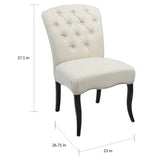 Hallie Fabric Dining Chair (Set of 2) by Christopher Knight Home