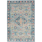 Halogen Bellis Blue/Ivory Area Rug - 5' X 7'