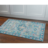 Halogen Bellis Blue/Ivory Area Rug - 5' X 7'