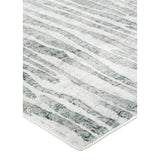 Halton Contemporary Abstract Accent Rug, Gray/Iceberg Green