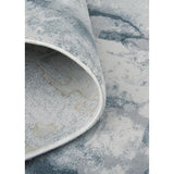 Halton Contemporary Marble Accent Rug, Teal Blue/Gray
