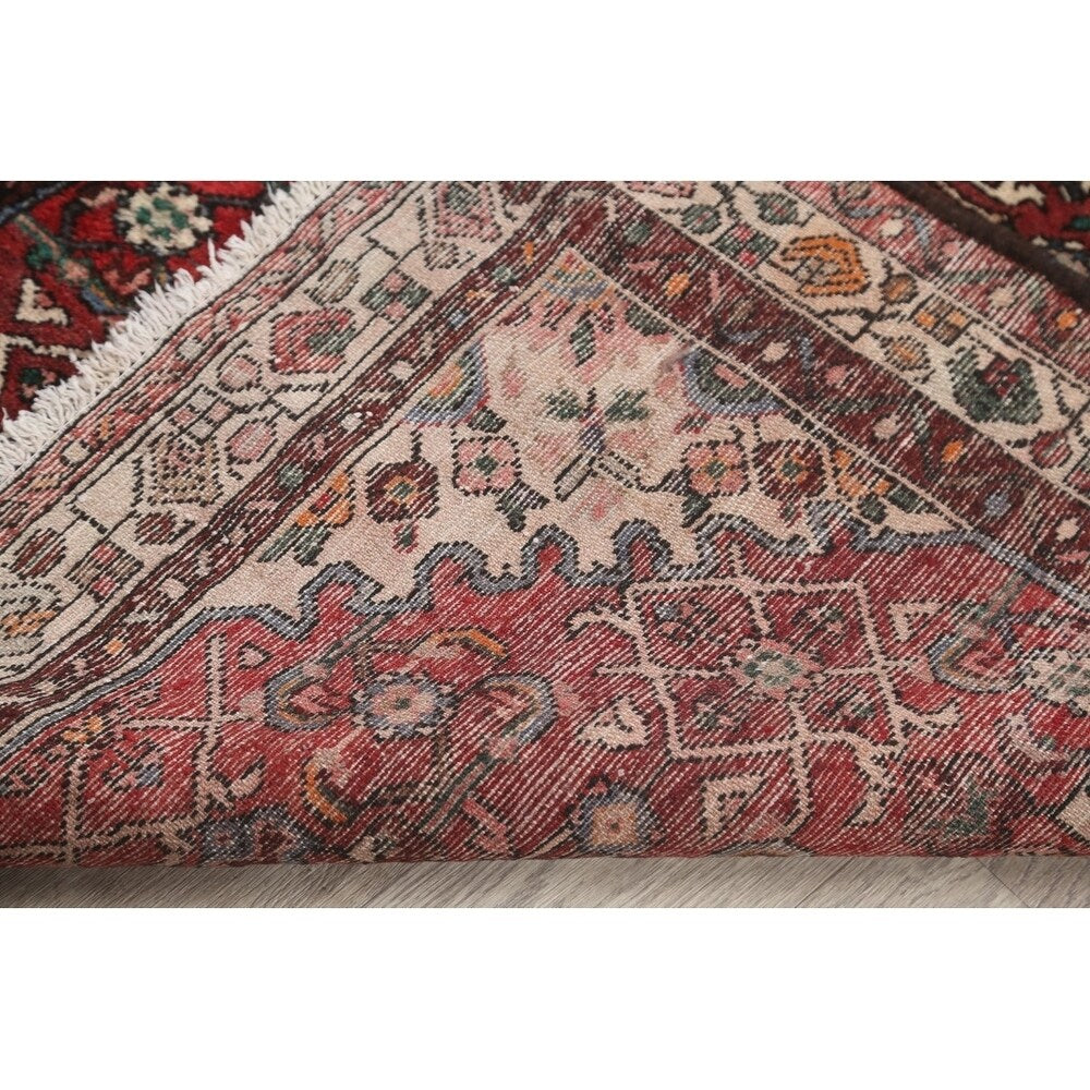 Hamadan Traditional Persian Handmade Wool Rug Tribal Carpet - 10'10" x 3'10" Runner
