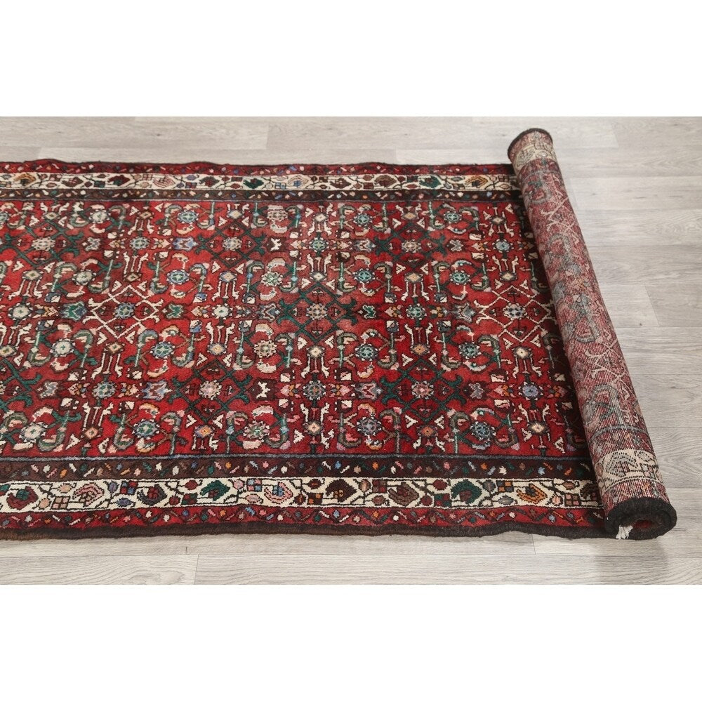 Hamadan Traditional Persian Handmade Wool Rug Tribal Carpet - 10'10" x 3'10" Runner