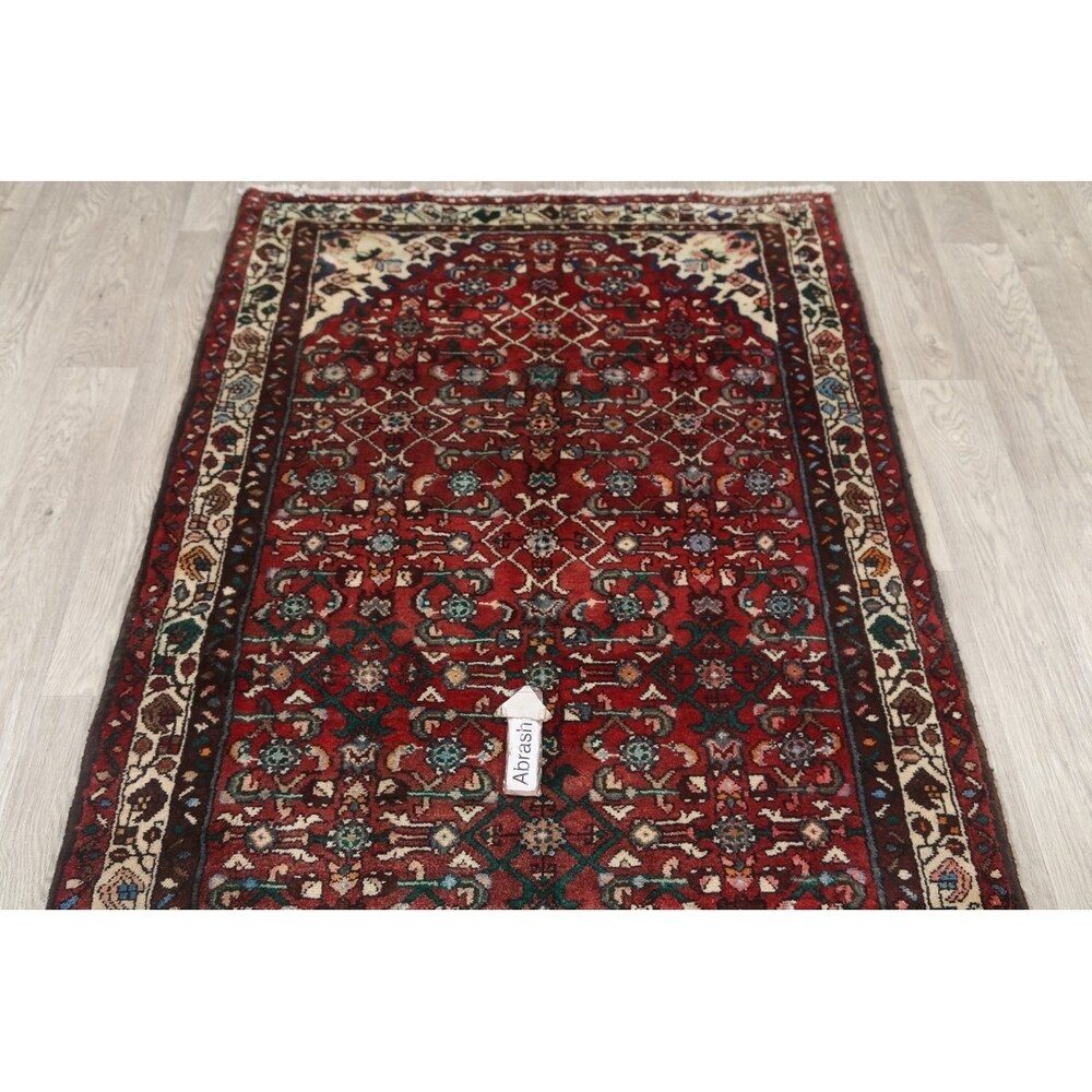 Hamadan Traditional Persian Handmade Wool Rug Tribal Carpet - 10'10" x 3'10" Runner