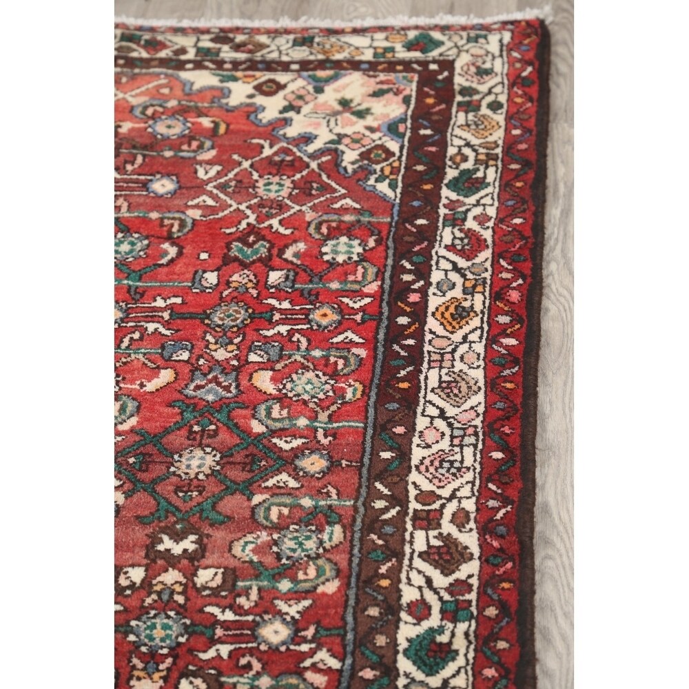 Hamadan Traditional Persian Handmade Wool Rug Tribal Carpet - 10'10" x 3'10" Runner
