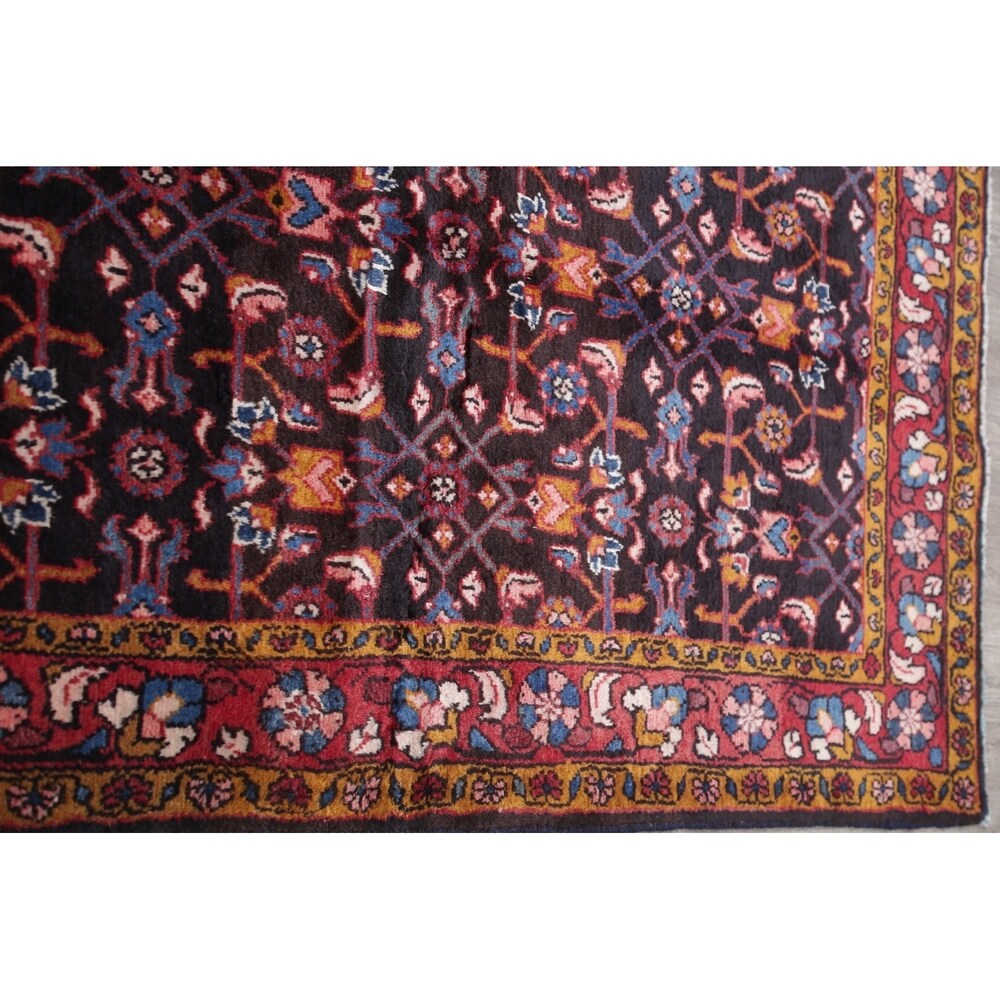 Hamedan All-Over Geometric Handmade Wool Persian Oriental Rug - 16'2" x 3'7" Runner