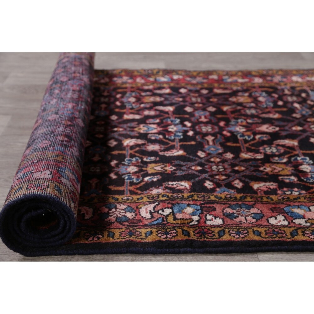 Hamedan All-Over Geometric Handmade Wool Persian Oriental Rug - 16'2" x 3'7" Runner