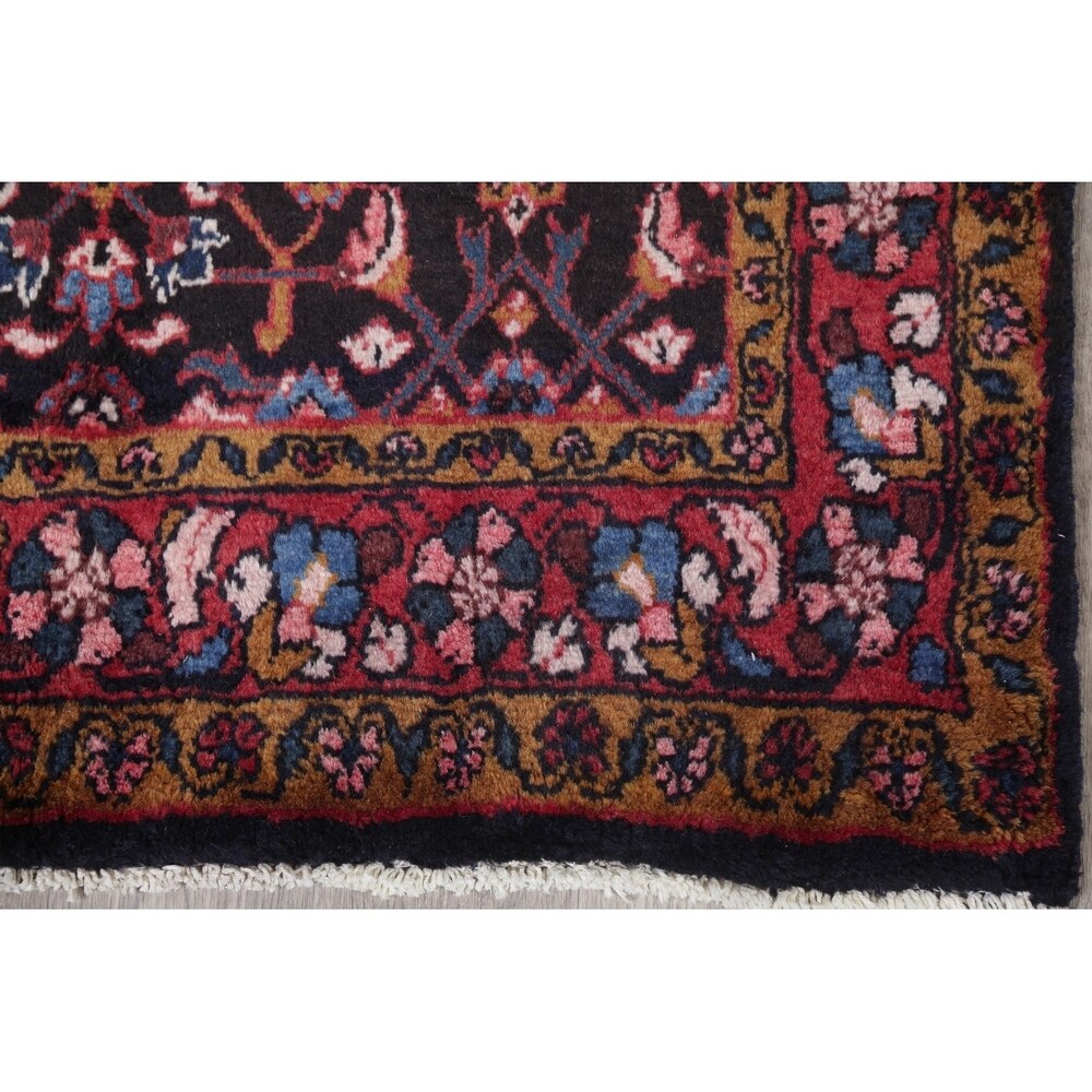Hamedan All-Over Geometric Handmade Wool Persian Oriental Rug - 16'2" x 3'7" Runner