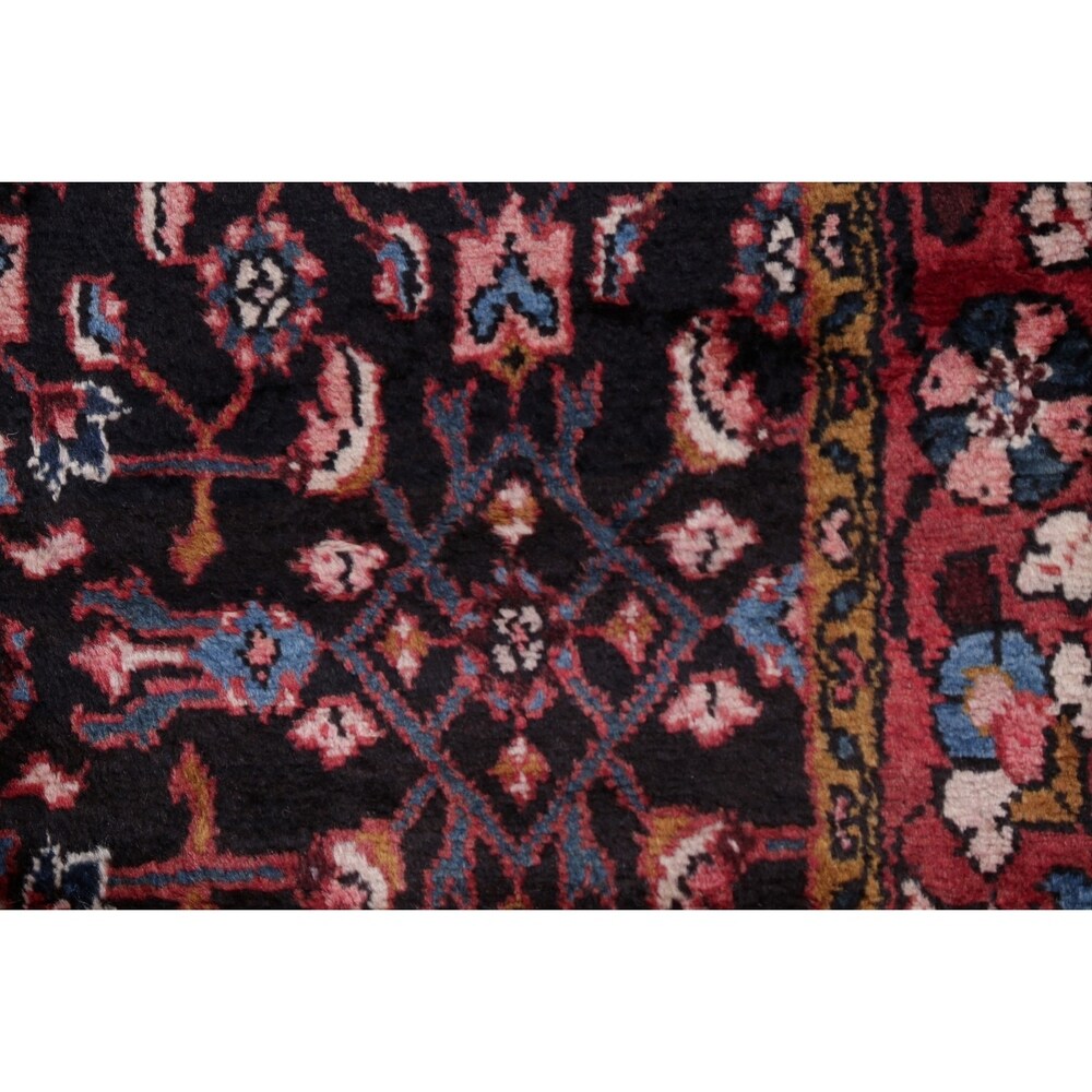 Hamedan All-Over Geometric Handmade Wool Persian Oriental Rug - 16'2" x 3'7" Runner