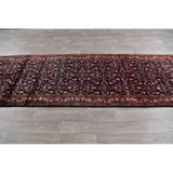 Hamedan All-Over Geometric Handmade Wool Persian Oriental Rug - 16'2" x 3'7" Runner