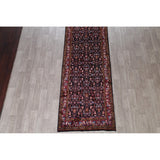 Hamedan All-Over Geometric Handmade Wool Persian Oriental Rug - 16'2" x 3'7" Runner