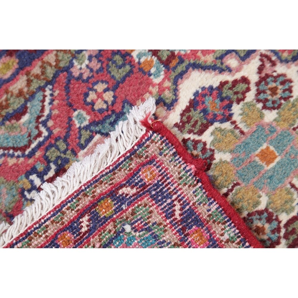 Hamedan Geometric Hand-Knotted Wool Persian Oriental Area Rug - 2'7" x 1'7"