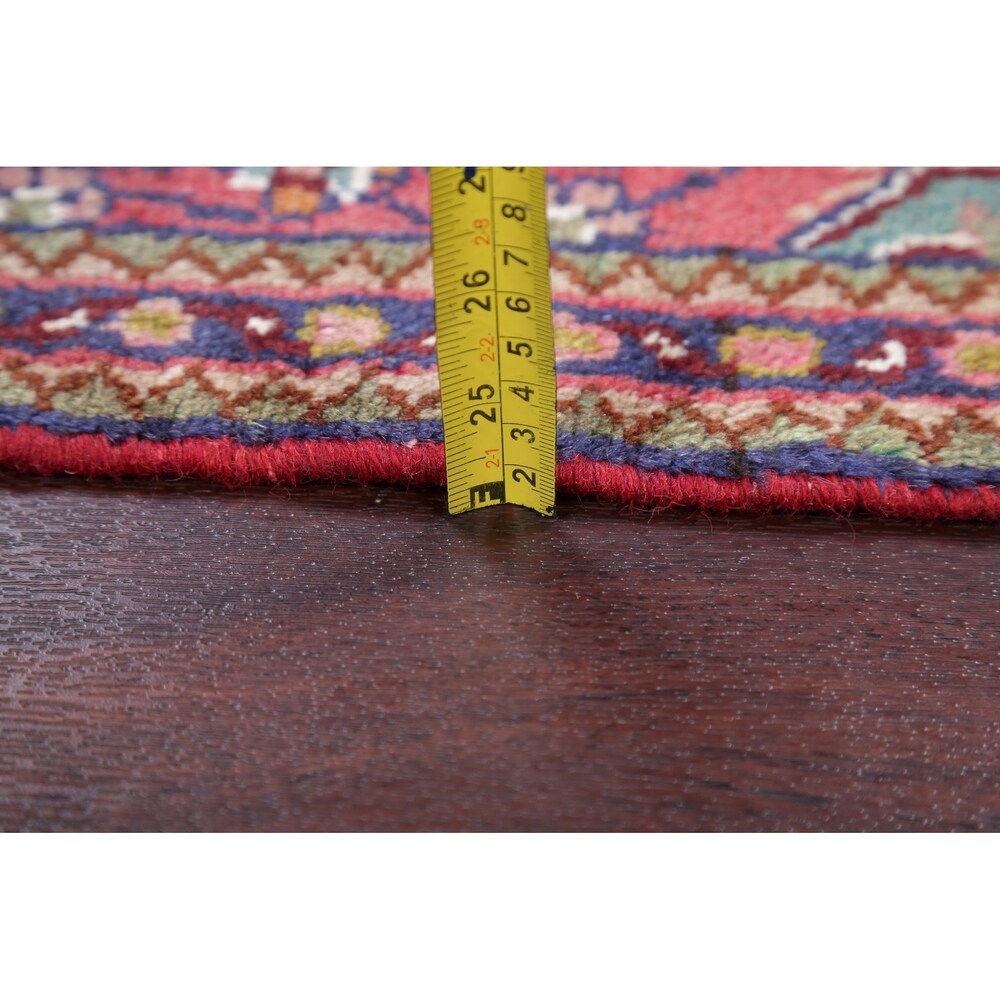 Hamedan Geometric Hand-Knotted Wool Persian Oriental Area Rug - 2'7" x 1'7"