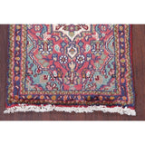 Hamedan Geometric Hand-Knotted Wool Persian Oriental Area Rug - 2'7" x 1'7"