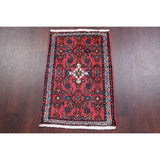 Hamedan Geometric Hand-Knotted Wool Persian Oriental Area Rug - 2'8" x 1'9"