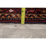 Hamedan Geometric Hand-Knotted Wool Persian Oriental Rug - 9'8" x 3'5" Runner