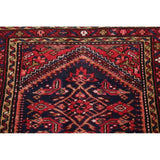 Hamedan Geometric Hand-Knotted Wool Persian Oriental Rug - 9'8" x 3'5" Runner