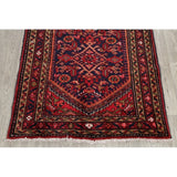 Hamedan Geometric Hand-Knotted Wool Persian Oriental Rug - 9'8" x 3'5" Runner