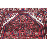 Hamedan Geometric Handmade Wool Persian Oriental Rug - 9'3" x 3'9" Runner