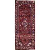 Hamedan Geometric Handmade Wool Persian Oriental Rug - 9'3" x 3'9" Runner