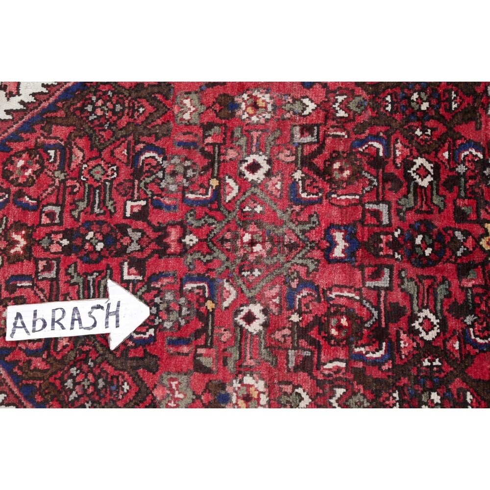 Hamedan Geometric Handmade Wool Persian Oriental Rug - 9'3" x 3'9" Runner