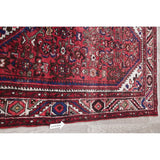 Hamedan Geometric Handmade Wool Persian Oriental Rug - 9'3" x 3'9" Runner