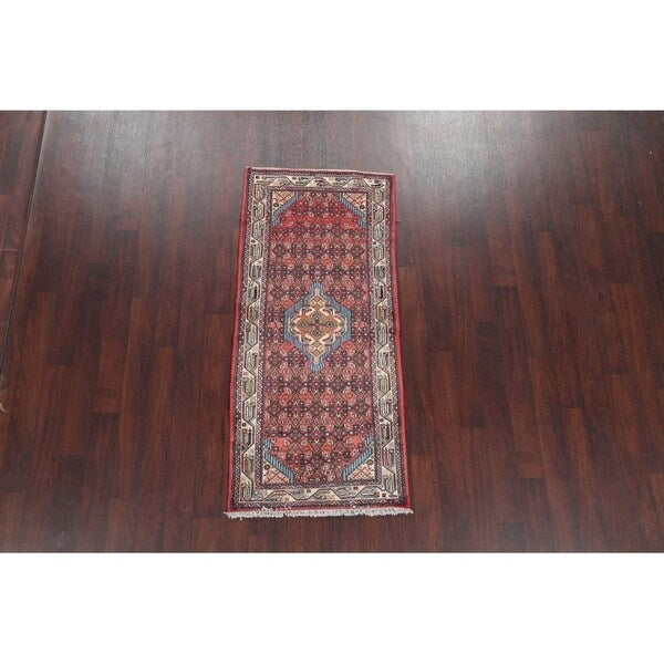 Hamedan Geometric Handmade Wool Persian Rug - 6'1" x 2'9" Runner