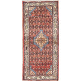 Hamedan Geometric Handmade Wool Persian Rug - 6'1" x 2'9" Runner