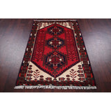Hamedan Oriental Hand Knotted Persian Tribal Wool Area Rug - 4'9" x 3'3"