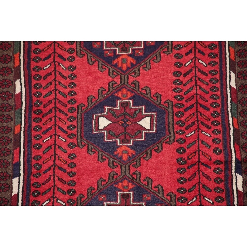 Hamedan Oriental Hand Knotted Persian Tribal Wool Area Rug - 4'9" x 3'3"