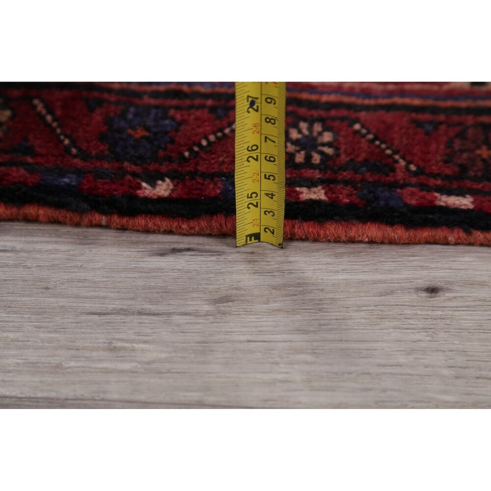Hamedan Tribal Geometric Hand-Knotted Wool Persian Oriental Area Rug - 7'5" x 4'11"