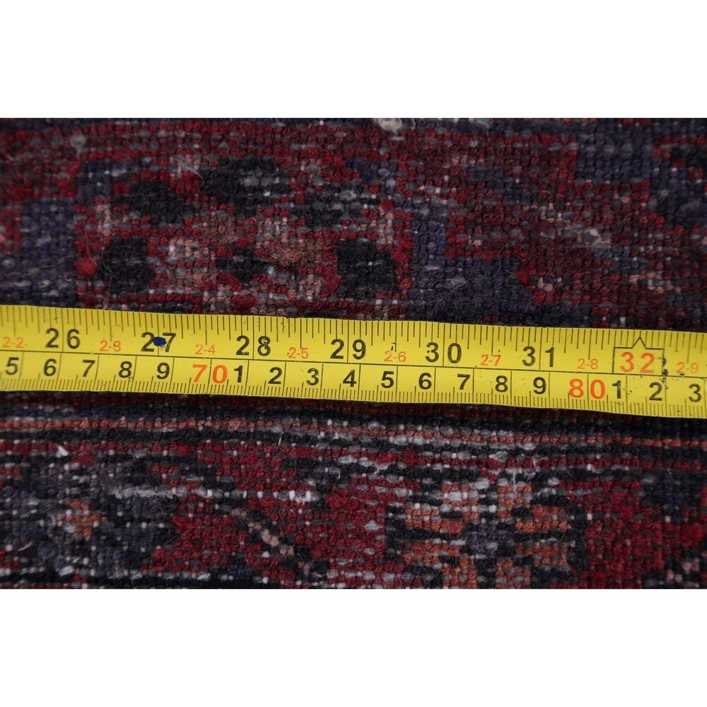 Hamedan Tribal Geometric Hand-Knotted Wool Persian Oriental Area Rug - 7'5" x 4'11"